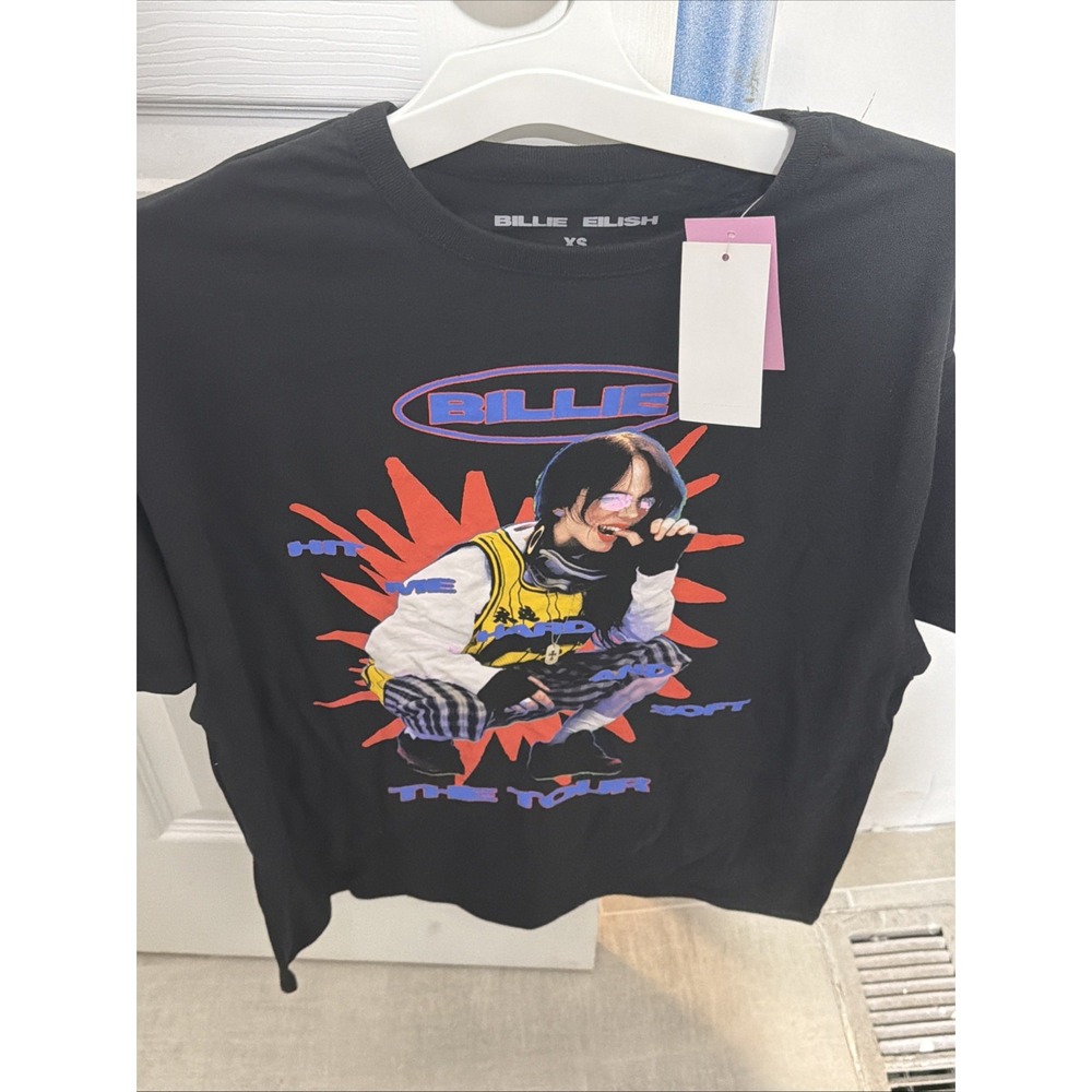 Billie Eilish Hit Me Hard And Soft 2024 Tour Shirt Black Size XS Oversized